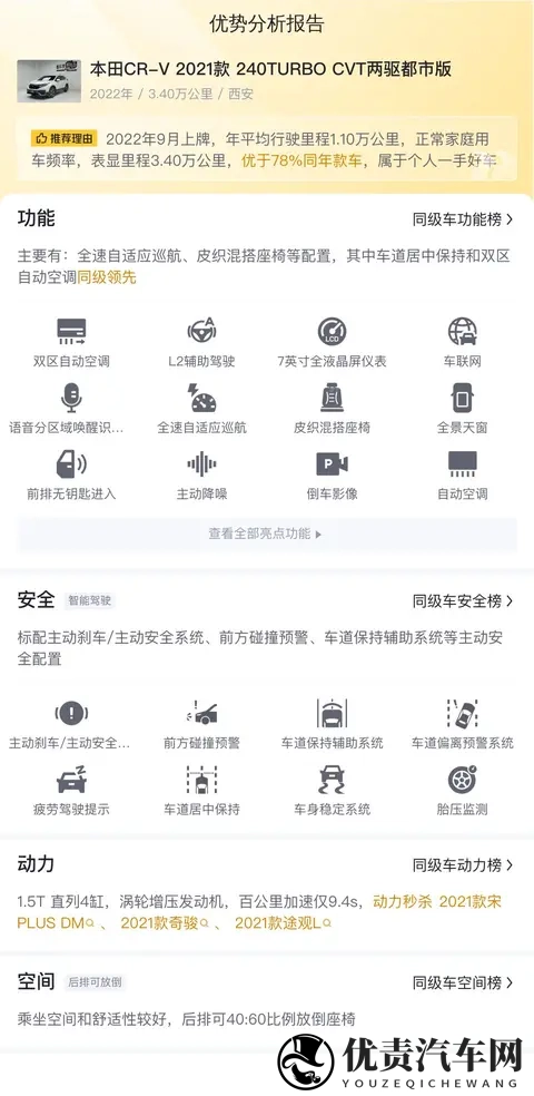 22年9月本田CR-V：34万公里，1269万，家用代步好选择-3