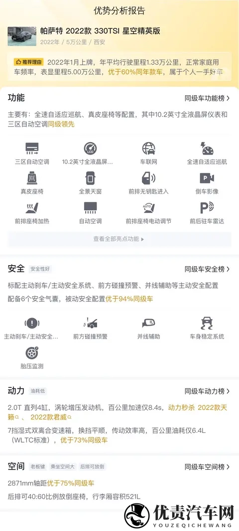 22年帕萨特星空精英版，5万公里正当年，12万多拿下家用正合适！-3