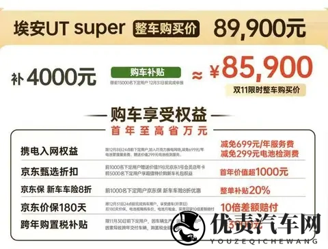 京东跨界造车落地,埃安UT super以499万租电版切入市场-2