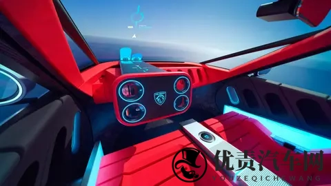 标致Polygon概念车:预示下一代208,方形方向盘+挡风玻璃当屏幕-1