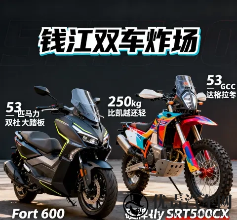 钱江双车炸场 550大踏板53匹+250kg 硬派ADV比凯越还轻 雅马哈慌了-2