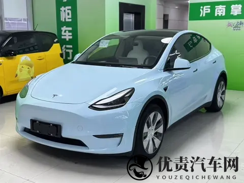 17万多圆梦科技座驾？22年蓝色Model Y长续航-1