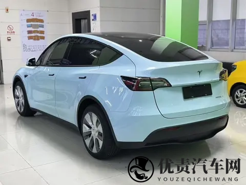 17万多圆梦科技座驾？22年蓝色Model Y长续航-3