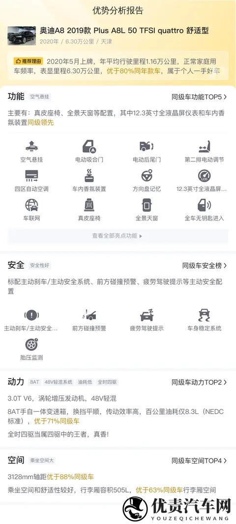 398万！入手2019款奥迪A8L，体验行政座驾的舒适与豪华-1