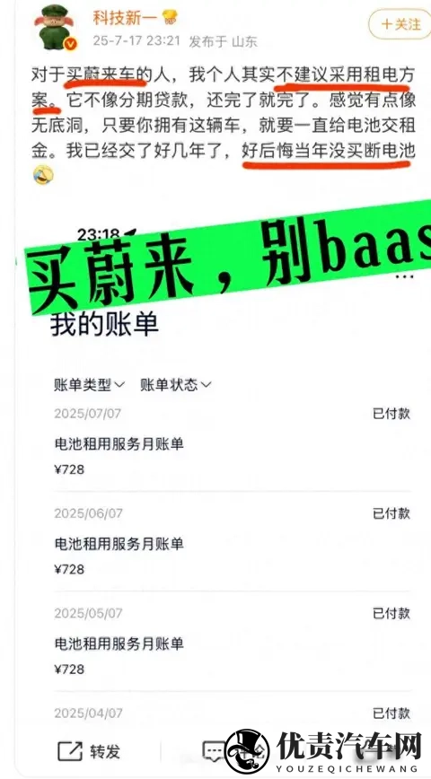 车主花更贵的钱，却连电池都不是自己的，这算哪门子“创新”？-1