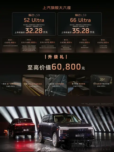 3228 万起智己 LS9 爆款潜质拉满：402km 纯电 + 六座豪华同级卷王来了-2