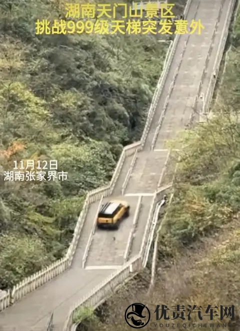 路虎9分钟征服,今朝奇瑞10秒狼狈倒退!天门山天梯成车企照妖镜-3